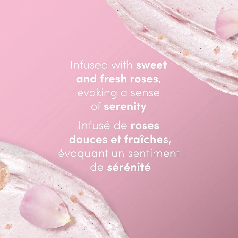 Dove Gommage corporel pour une peau visiblement soyeuse et nourrie, Sel de l'Himalaya et Huile de Rose avec ¼ de crème hydratante 425g