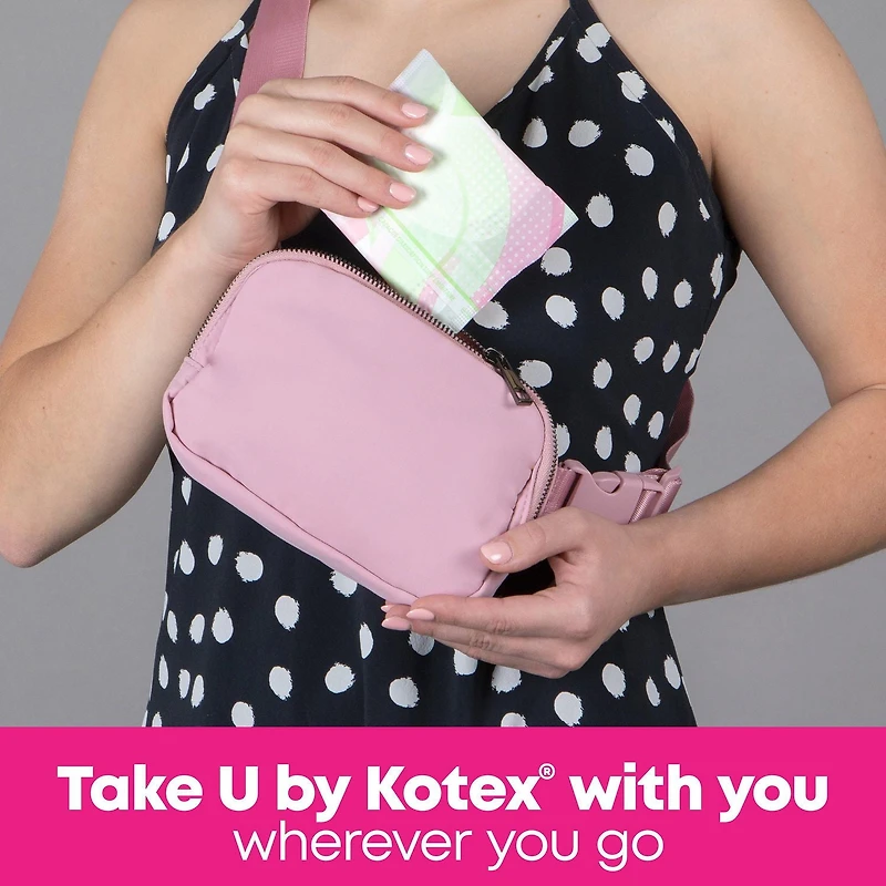 U by Kotex Balance Sized for Teens Ultra Thin Pads with Wings, Extra Absorbency, 40 Count, UBK PAD 40