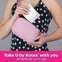 U by Kotex Balance Sized for Teens Ultra Thin Pads with Wings, Extra Absorbency, 40 Count, UBK PAD 40