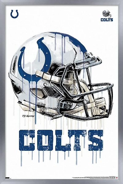 NFL Indianapolis Colts - Drip Helmet 20 Wall Poster, 22.375" x 34"