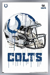 NFL Indianapolis Colts - Drip Helmet 20 Wall Poster, 22.375" x 34"