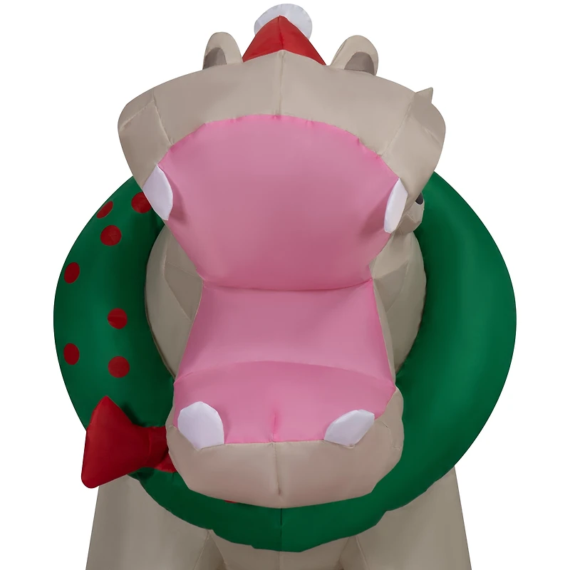 Christmas Airblown Hippo, HOLIDAY TIME PL 3.5` HIPPO INFLAT