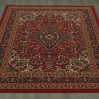Tapis à motif persan à sous-couche en caoutchouc de la collection Ottohome