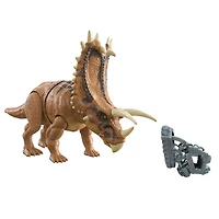​Jurassic World Camp Cretaceous Mega Destroyers Pentaceratops Dinosaur Action Figure, Toy Gift with Movable Joints, Attack and Breakout Feature