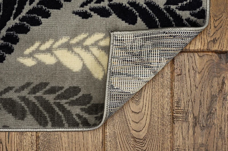 Tapis Capri Bridger gris & bleu de 4 pi 3 po x 7 pi 3 po