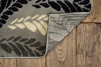 Tapis Capri Bridger gris & bleu de 4 pi 3 po x 7 pi 3 po