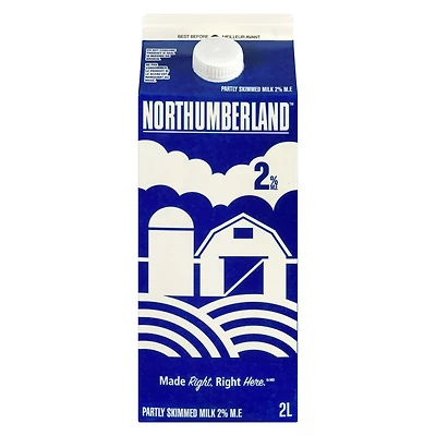 Northumberland Partly Skimmed 2% Milk, 2 L