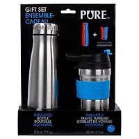 PURE Drinkware, Water Bottle and Coffee Tumbler Set