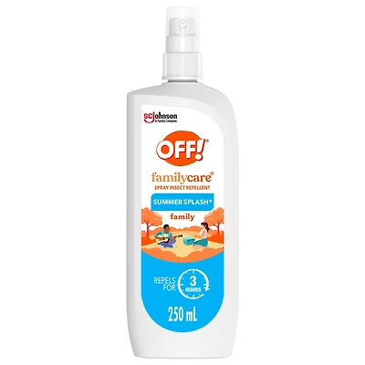 OFF! FamilyCare Insect Repellent, Bug Spray for up to 3 Hours of Protection, Summer Scent, 250mL​
