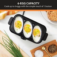 KRUPS Simply Electric Rapid Egg Cooker,  6-Egg Capacity for Hard Boil, Poached, Scrambled, Omelet