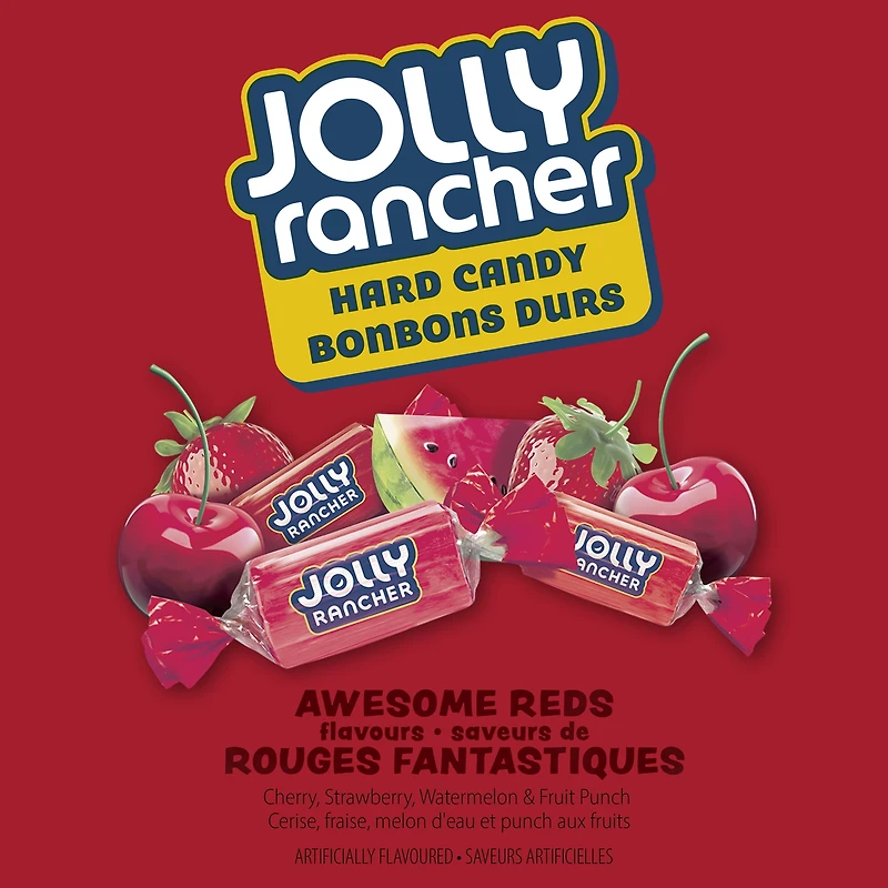 JOLLY RANCHER Awesome Reds Hard Candy, cherry, strawberry, watermelon, and fruit punch, 184g
