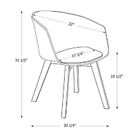 Dining Chair with Wooden Legs - Set of 2 from the collection Flam South Shore