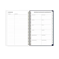 Agenda hebdomadaire/mensuel 2024, 5 po x 8 po, Blue Sky, Tiana