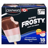 Chapman's Super Frosty Light Ice Cream Bars Neapolitan, 18x75ml, Chap Sup Frosty Choc Dip Neapolitan 18x75ml