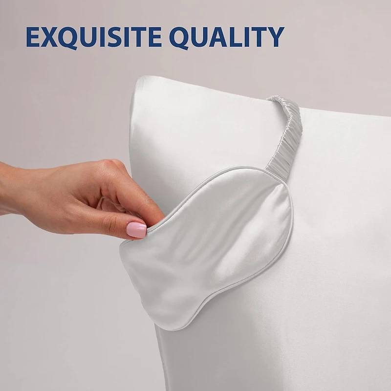 Swift Home 6-Piece Satin Pillowcase Gift Set with Eye Mask and Scrunchies