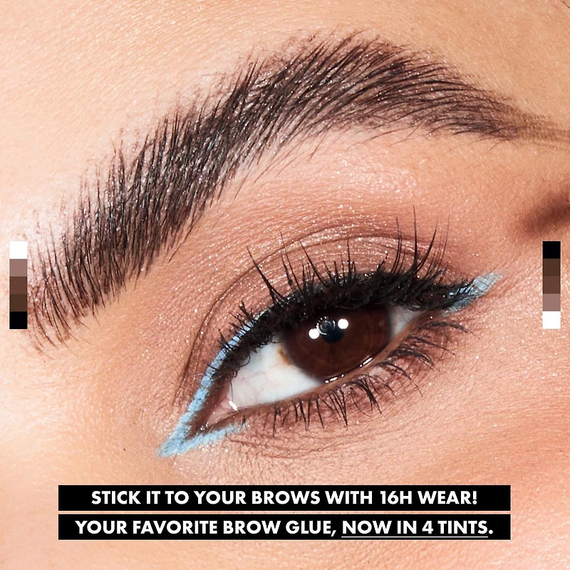 NYX PROFESSIONAL MAKEUP, The Brow Glue, Instant Brow Styler, 16H Extreme Hold, Vegan Formula - Warm Brown, 0.18oz / 5g, Tinted brow styler