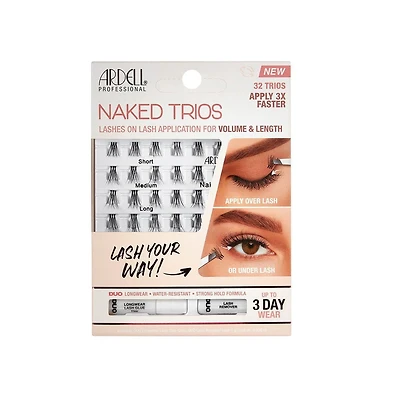 Ardell - Naked Trios Kit - Application cils sur cils pour le volume et la longueur - Jusqu'à 3 jours de tenue Kit trios nus