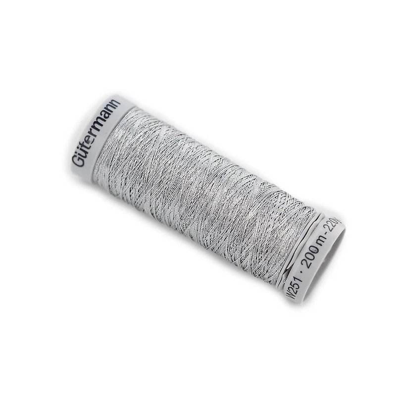 Gütermann Dekor Metallic Thread – 200 m Spool, Machine‑Washable