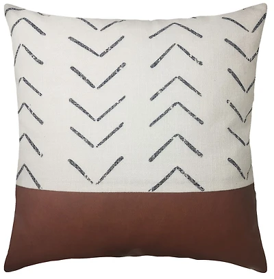 hometrends Coussin Décoratif en Cuir Rustique