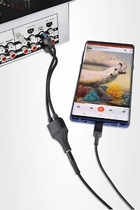 Scosche CAUXB4RCAA-SP 3.5mm AUX to USB-C Braided Cable & RCA Audio Adapter Kit 4-ft. Space Gray, Stereo Cable for USB-C Device