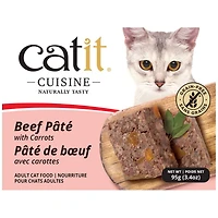 Catit Cuisine Beef Pâté with Carrots, Wet Cat Food, 95 g