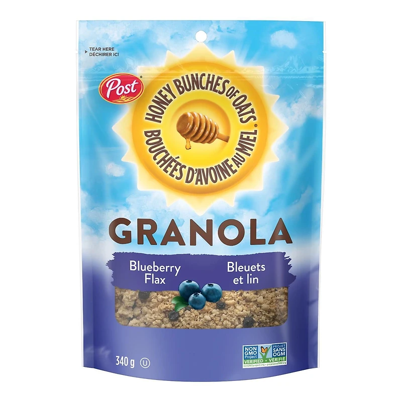 Bouchées D'Avoine au Miel Bleuets et lin Bouchées D'Avoine au Miel Bleuets et lin 340g