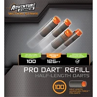 Adventure Force Tactical Strike 100 Half-Length Pro Foam Dart Blaster Refill, Shoots over 125 ft, Compatible with Most Pro Blasters, 14+