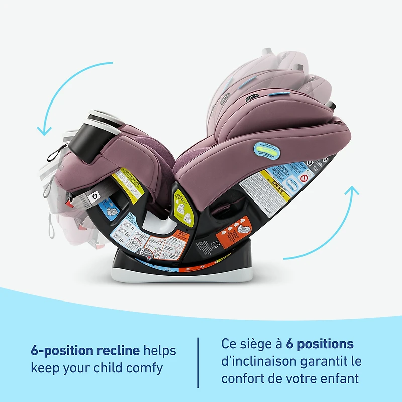 Siège d'auto 4-en-un convertible 4Ever de Graco - Polyvalent, confortable et sûr pour les bébés jusqu'aux préadolescents, 1,8 à 54 kg (4 à 120 lb) Chelsea