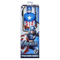 Marvel Avengers Titan Hero Series Blast Gear Captain America Action Figure, 12-Inch Toy, Inspired By Marvel Universe, For Kids Ages 4 And Up, Ages 4 and up