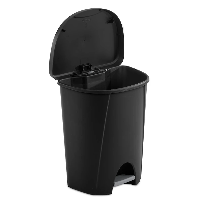 Sterilite 25 Liter Black Step Can, 25 Liter
