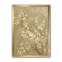 Designart Fleur de cerisier blanc III Art mural encadré