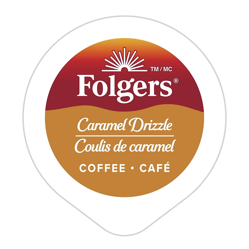 Folgers Coulis de Caramel Capsules de Café K-Cup 30 Capsules