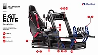 Next Level Racing® F-GT Elite Formula and GT Aluminium Profile Simulator Cockpit iRacing Edition