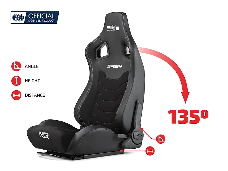 Siège inclinable Elite ERS4 de Next Level RacingMD - Édition similicuir en polyuréthane et suède [NLR-E053]