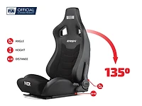 Siège inclinable Elite ERS4 de Next Level RacingMD - Édition similicuir en polyuréthane et suède [NLR-E053]