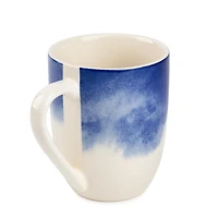 Thym & Table Tasse à café en grès goutte à goutte bleu, 15 fl oz