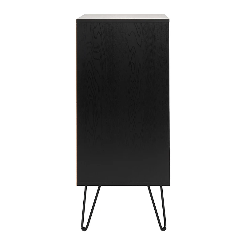 CorLiving Vintora Large Engineered Wood Open Shelved Turntable Media Stand