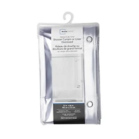 Doublure de rideau de douche en PEVA antimoisissure doux surdimmensionnée de Mainstays 183 cm x 213 cm