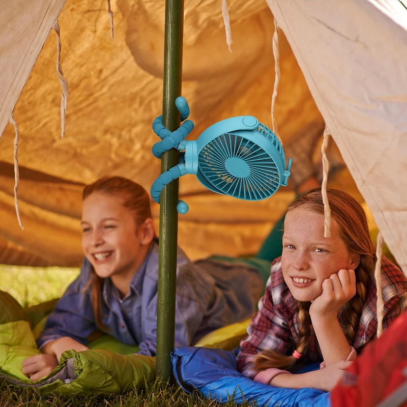 Ventilateur flexible personnel rechargeable Mainstays, bleu