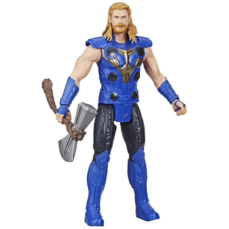 Marvel Avengers Titan Hero Series Thor: Love and Thunder, figurine Thor de 30 cm avec accessoire, jouet pour enfants à partir de 4 ans