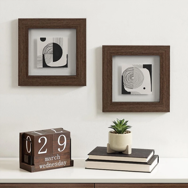 hometrends Benbrook Desk Calendar, White/Brown