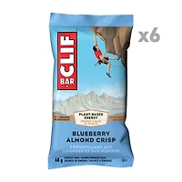 CLIF BAR, Blueberry Almond Crisp Flavour Energy Bar, 70% Organic Ingredients, No Artificial Flavours, 68 g (Pack of 6)