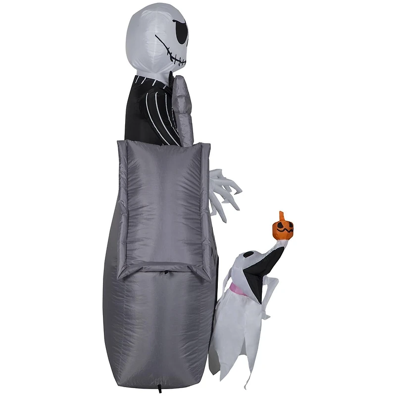 Halloween Inflatable Jack Skellington and Zero Scene