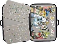 Tradeopia Boîte de Rangement Portable pour Puzzle Noir, jusqu'à 1000 Pièces, avec Plateaux de Tri et Plateau Détachable