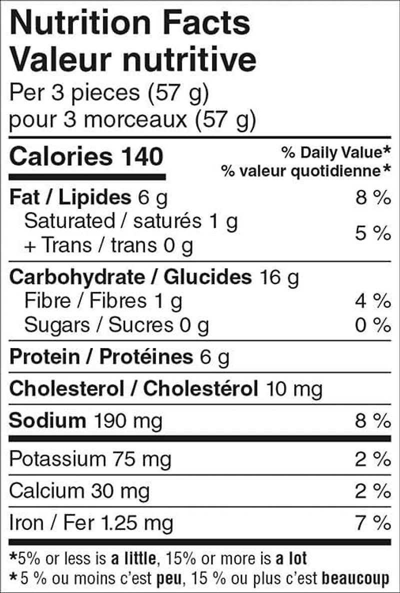 Frites de poulet pané Great Value 1,13 kg