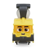 Mighty Express, Petit train Push and Go Brock le bâtisseur avec wagon de cargaison, jouets pour enfants à partir de 3 ans
