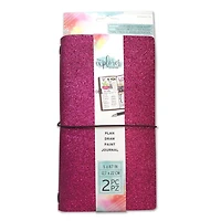 Momenta Inc Momenta's Explorer Journal Cover Fine Glitter Magenta