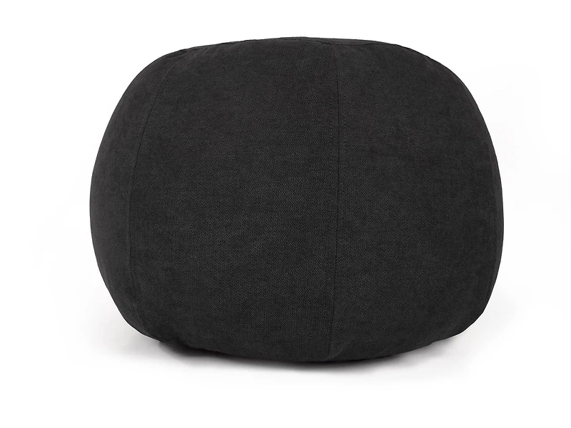 Lounge & Co Black Round Pouf