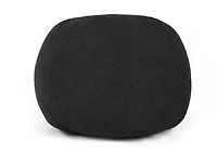 Lounge & Co Black Round Pouf