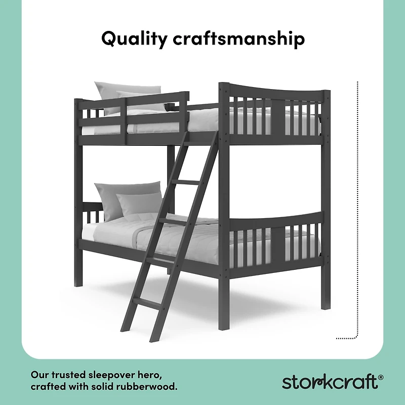 Storkcraft Caribou Solid Hardwood Twin Bunk Bed